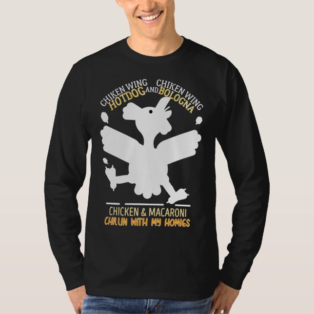 Hühnerchill mit T-Shirt (Vorderseite)
