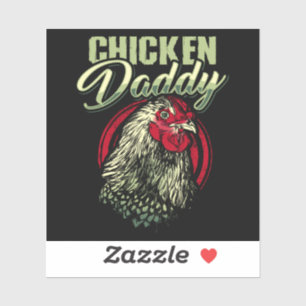 HühnerDaddy Hühnchen Bauer Geultry Aufkleber