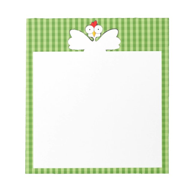 Hühnerdarstellung Notizblock (Vorderseite)