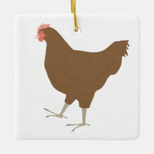 Hühnerdekor Keramikornament