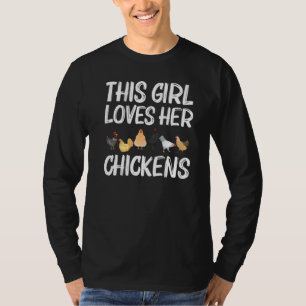 Hühnerdesigns für Mädchen Kinder, die Geflügel anb T-Shirt