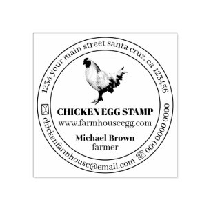 Hühnereier Einfaches Bauernhaus Gummistempel