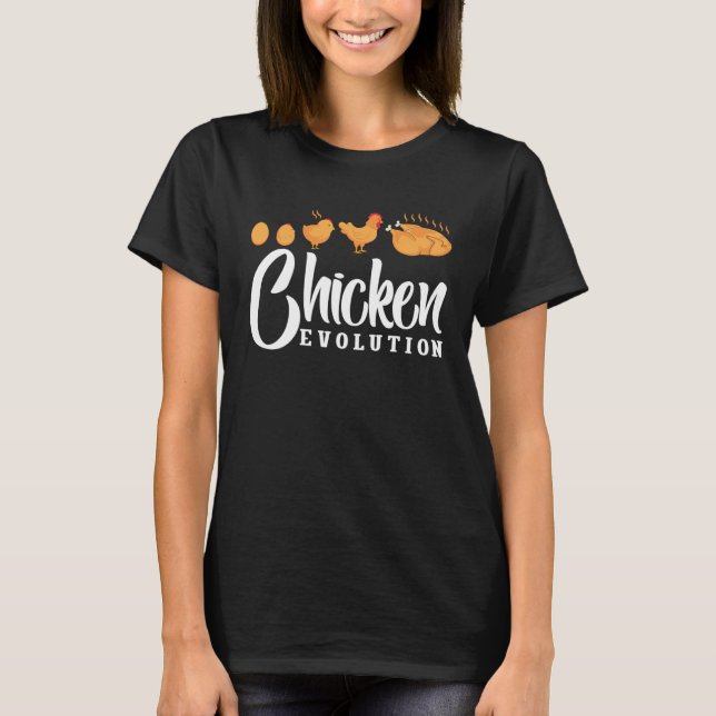 HühnerEvolution T-Shirt (Vorderseite)