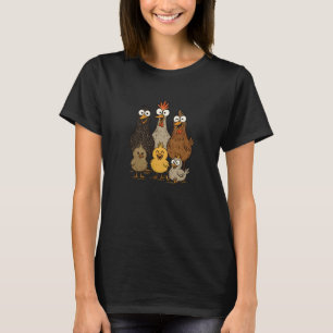Hühnerfamilie Hahn Henne Küken Bauernhof T-Shirt