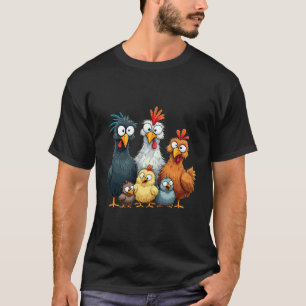 Hühnerfamilie Henne Hahn Küken Farm T-Shirt