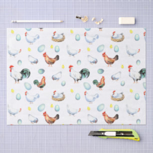 Hühnerfamilien-Bauernhaus-Taschentuchpapier Seidenpapier