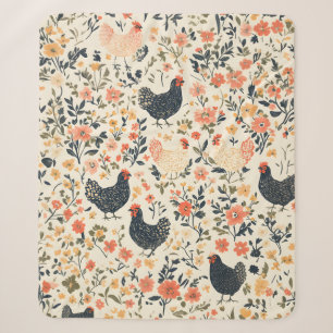Hühnerfarm, Hennen \ Blumen Cottage Sherpadecke