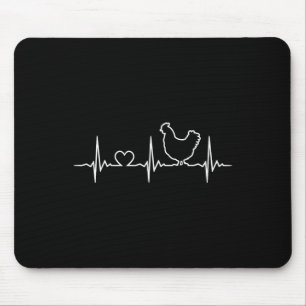 Hühnerfarm Herzschlag Lustiger Hühnerfarmer Mousepad
