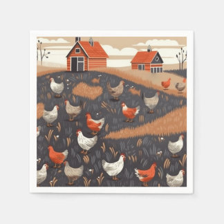 Hühnerfarm Paper Napkin Serviette
