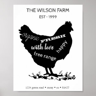 Hühnerfarm ⎢ Personalisiertes Poster