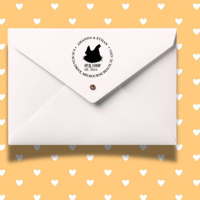 Hühnerfarm Thema "Frischeier" Permastempel (Personalize your egg cartons with our Chicken Farm Fresh Eggs self-inking stamp. )