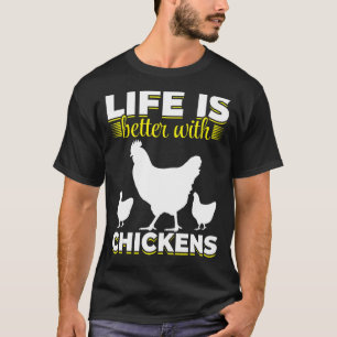 Hühnerfarm Tier mit Hühnern T-Shirt