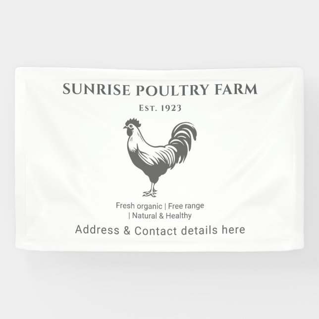 Hühnerfarmhaus Banner (Horizontal)