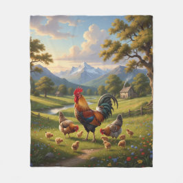 Hühnerfarmhaus fleecedecke