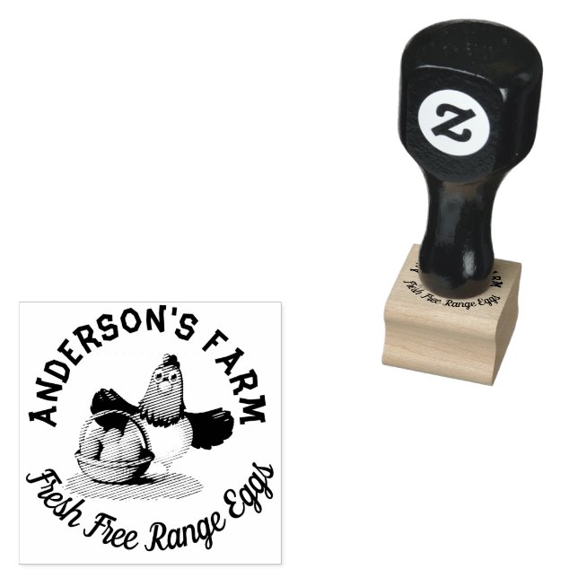 Hühnerfirma Funny Custom Family Farm Ei Gummistempel (Stempel)