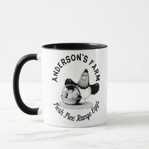 Hühnerfirma Funny Custom Family Farm Ei Tasse