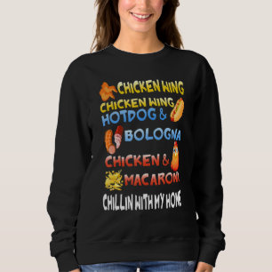 Hühnerflügel Hühnerflügel Hotdog und Bologna Kinde Sweatshirt