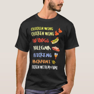 Hühnerflügel Hühnerflügel Hotdog und Bologna Kinde T-Shirt