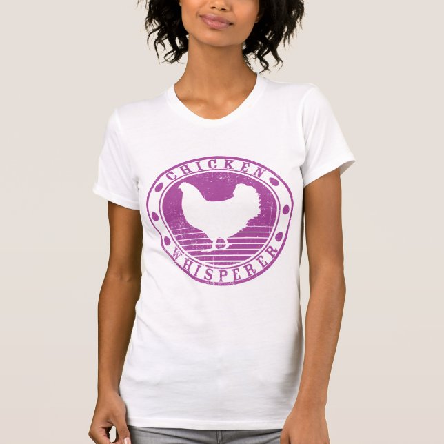Hühnerflüster (verwittert) T-Shirt (Vorderseite)