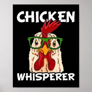 Hühnerflüsterer Hühnerbauer Nerd Farm Hahn Poster