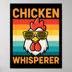 Hühnerflüsterer Retro-Hahn-Vibes Poster