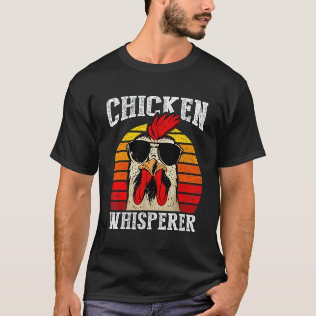 Hühnerflüsterer Retro Huhn Farm Leben Tee (Vorderseite)
