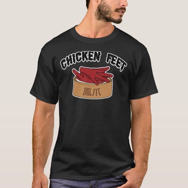 Hühnerfütterung Dim Sum Chinesischer Phoenix Klaw  T-Shirt (Vorderseite)