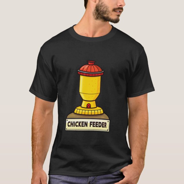 Hühnerfütterung Lebendige landwirtschaftliche Gerä T-Shirt (Vorderseite)