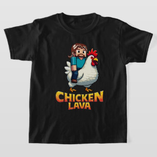 HühnerGamer-T-Shirt - Funny Lava gekochtes Hühnche T-Shirt