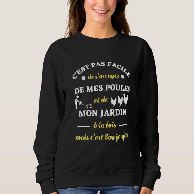 Hühnergarten-Spaß Sweatshirt (Vorderseite)
