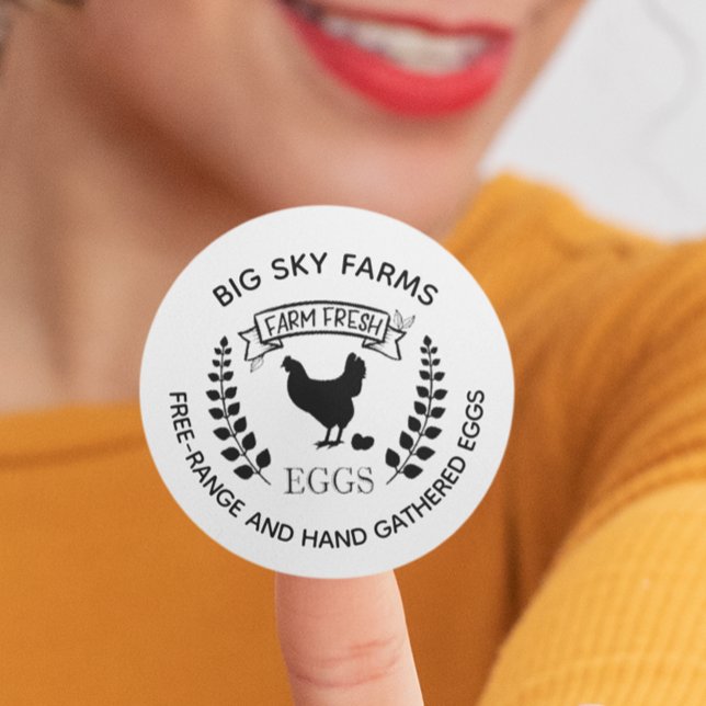 Hühnergeflügel-Eier Runder Aufkleber (Von Creator hochgeladen)