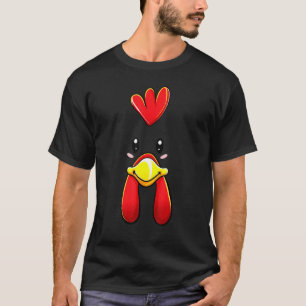 Hühnergesicht Kostüm Huhn Küken Kinder Erwachsene T-Shirt