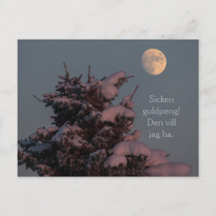 Hühnerguldpeng! Grantrolet och månen CC0831 Postkarte