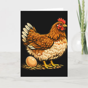Hühnerhalter mit Ei-Design Hühnerfarm Geschenk Karte