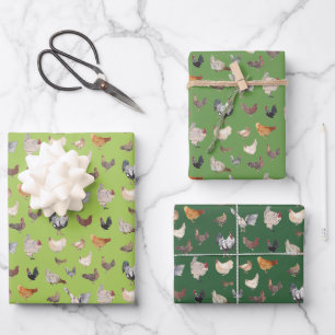 Hühnerhappenpapier Geschenkpapier Set