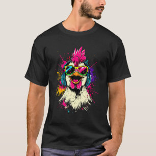 Hühnerhenne Weibliches Küken Farm Gackern Landwirt T-Shirt