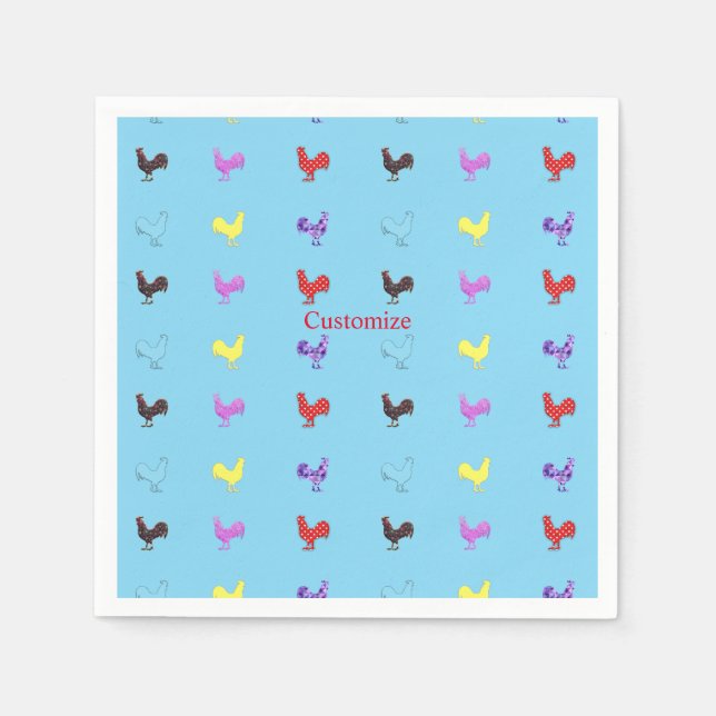 Hühnerhennen Thunder_Cove Serviette (Vorderseite)