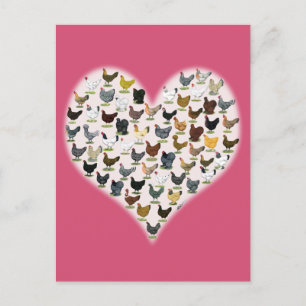 Hühnerherz Postkarte