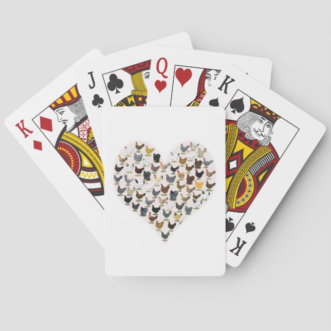 Hühnerherz Spielkarten (Rückseite)