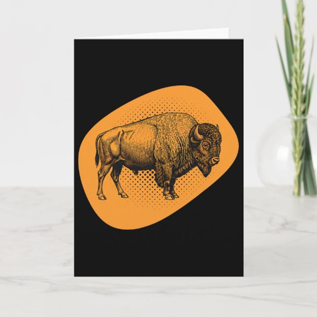 Hühnerhof-Rebell-Bison  Karte (Vorderseite)