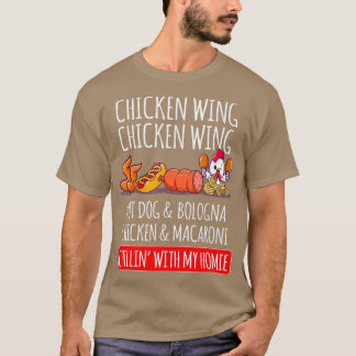 Hühnerhühner Wing Hot Dog und Bologna T-Shirt