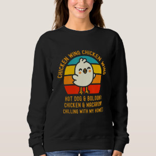Hühnerhühner-Wing Hot Dog und Bologna Todd Sweatshirt