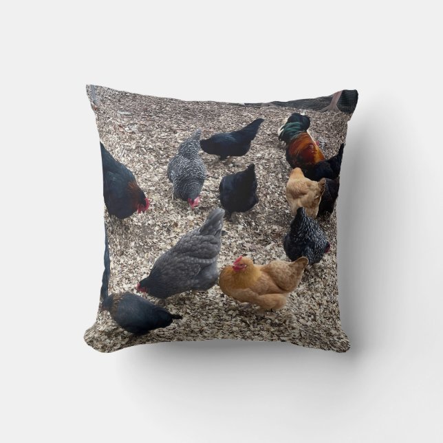 Hühnerknochen Kissen (Vorderseite)