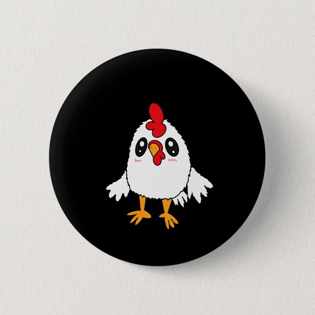 Hühnerknopf Button (Vorderseite)