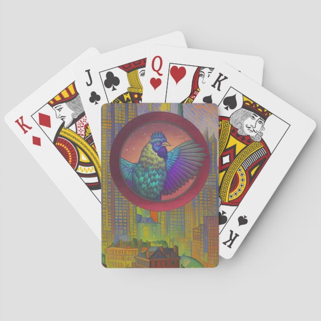 Hühnerkreisdesign Spielkarten (Rückseite)
