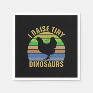 Hühnerkunst Ich Ziehe Winzige Dinosaurier Auf Serviette