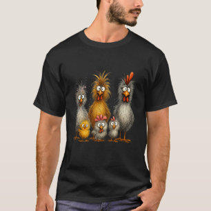 Hühnerkunst Verrückte Hühnergeschenke für Männer F T-Shirt