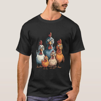 Hühnerkunst Verrückte Hühnergeschenke für Männer F T-Shirt