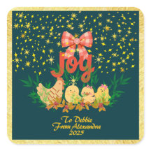 Hühnerland-Weihnachtsaufkleber