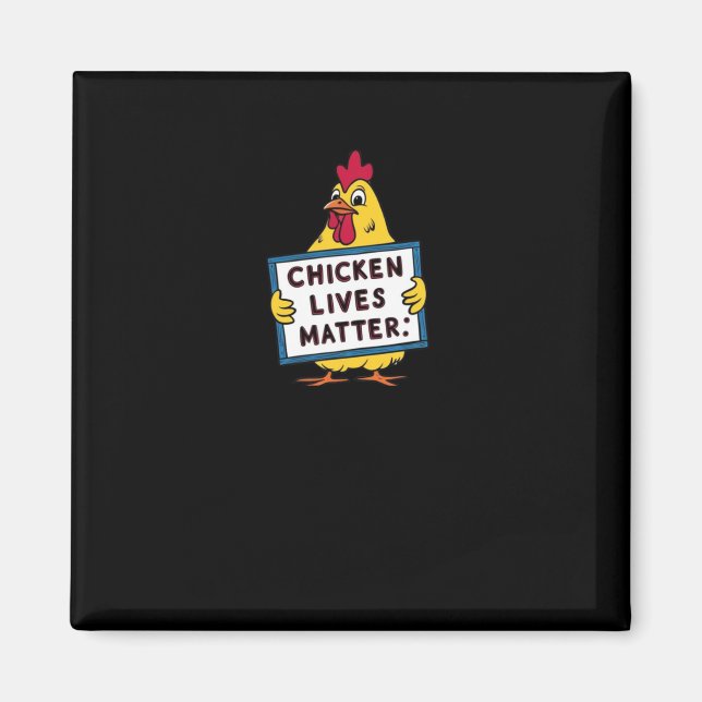 Hühnerleben - Vegetarisch - Tierliebhaber Magnet (Vorne)